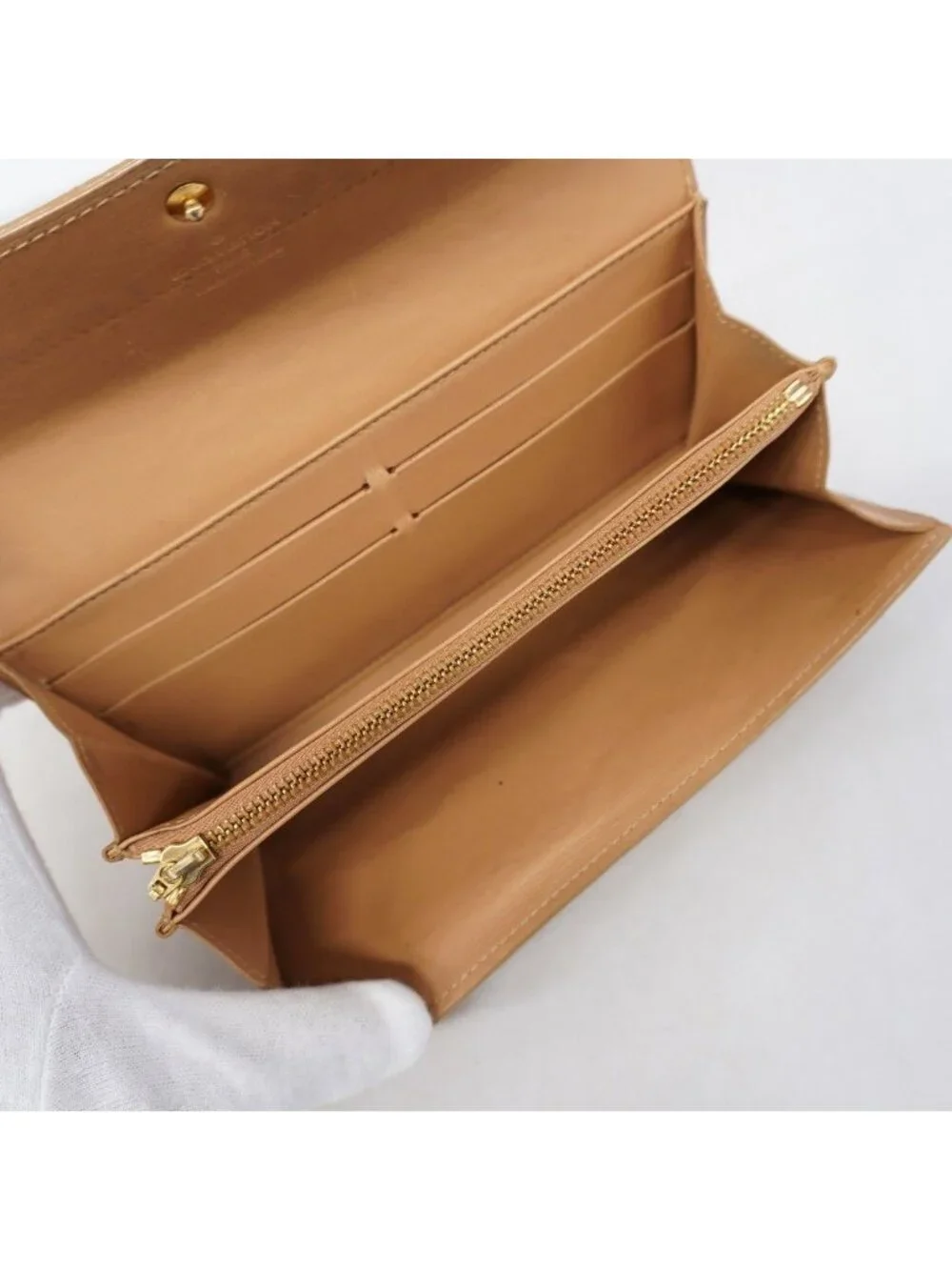 Louis Vuitton Wallet Vernis Pochette Porte-Monnaie Cles Noisette